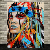 Paint by numbers Indian headdress